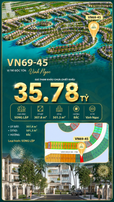 Song lập VN69-45 view biển rộng sau nhà, giá 35.78 tỷ