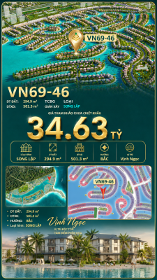 Song lập VN69-46 view biển rộng sau nhà, giá 34.63 tỷ