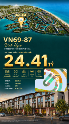 Song lập VN69-87 view biển rộng sau nhà, giá 24.41 tỷ