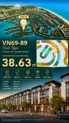 Song lập VN69-89 view biển rộng sau nhà, giá 38.63 tỷ