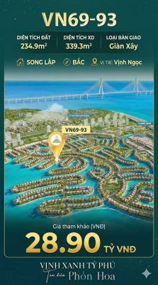 Song lập VN69-93 view biển rộng sau nhà, giá 28.9 tỷ