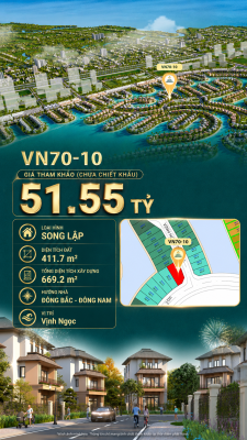 Song lập VN70-10, view biển rộng sau nhà, giá 51.55 tỷ