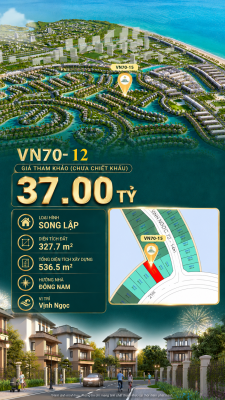 Song lập VN70-12, view biển rộng sau nhà, giá 37 tỷ