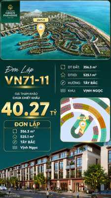 Đơn lập VN71-11 view biển rộng sau nhà, giá 40.27 tỷ