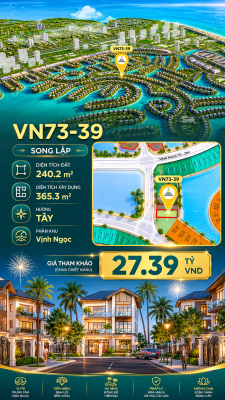 Song lập VN73-39 , view biển rộng sau nhà, giá 27.39 tỷ
