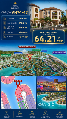 Đơn lập VN74-17 view biển rộng sau nhà, giá 64.21 tỷ