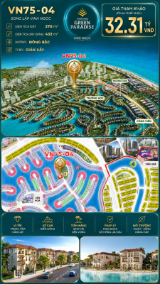 Song lập VN75-04, view biển rộng sau nhà, giá 32.31 tỷ
