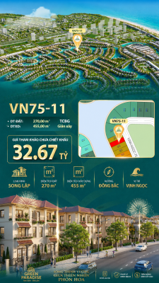 Song lập VN75-11 view biển rộng sau nhà, giá 32.67 tỷ