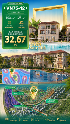 Song lập VN75-12, view biển rộng sau nhà, giá 32.67 tỷ