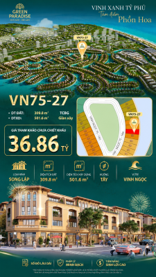 Song lập VN75-27, view biển rộng sau nhà, giá 36.86 tỷ