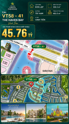 Đơn lập VT58-41 Vịnh Tiên 45.76 tỷ - The Haven Bay