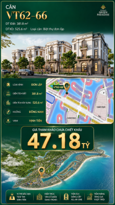 Đơn lập VT62-66 Vịnh Tiên 47.18 tỷ - Kiến trúc sang trọng