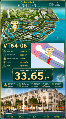 Song lập VT64-06 Vịnh Tiên 33.65 tỷ - view biển rộng