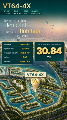 Song lập VT64-44 view đẹp Vịnh Tiên 30.84 tỷ giá tốt