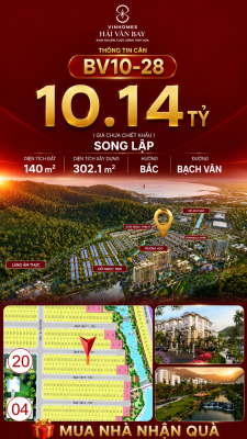 Biệt Thự Song Lập BV10-28 Vinhomes Hải Vân Bay Giá 10,14 Tỷ