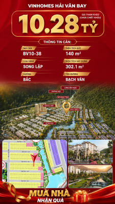 Biệt Thự Song Lập BV10-38 Vinhomes Hải Vân Bay Giá 10,28 Tỷ