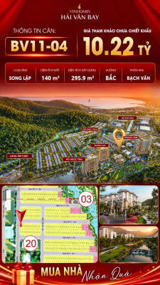 Biệt Thự Song Lập BV11-04 Vinhomes Hải Vân Bay Giá 10,22 Tỷ