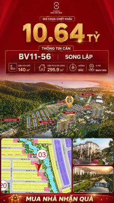 Biệt Thự Song Lập BV11-56 Vinhomes Hải Vân Bay Giá 10,64 Tỷ