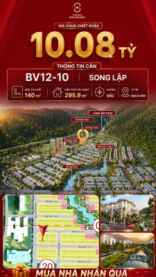 Biệt Thự Song Lập BV12-10 Vinhomes Hải Vân Bay Giá Chỉ 10,08 Tỷ