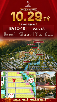 Biệt Thự Song Lập BV12-18 Vinhomes Hải Vân Bay Giá 10,29 Tỷ