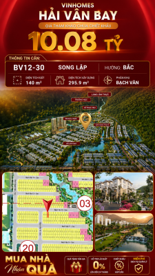 Biệt Thự Song Lập BV12-30 Vinhomes Hải Vân Bay Giá Chỉ 10,08 Tỷ