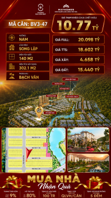 Bán Biệt Thự Song Lập BV3-47 Vinhomes Hải Vân Bay Giá 10,77 Tỷ