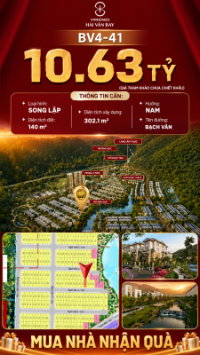 Bán Biệt Thự Song Lập BV4-41 Vinhomes Hải Vân Bay Giá 10,63 Tỷ