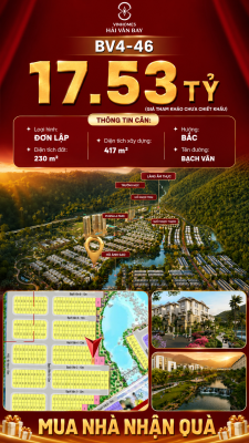 Bán Biệt Thự Đơn Lập BV4-46 Vinhomes Hải Vân Bay Giá 17,53 Tỷ