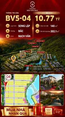 Bán Biệt Thự Song Lập BV5-04 Vinhomes Hải Vân Bay Giá 10,77 Tỷ