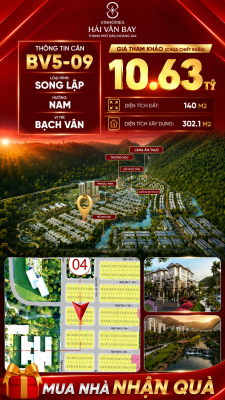Bán Biệt Thự Song Lập BV5-09 Vinhomes Hải Vân Bay Giá 10,63 Tỷ