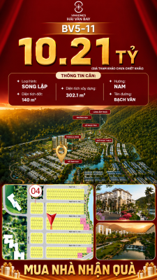 Bán Biệt Thự Song Lập BV5-11 Vinhomes Hải Vân Bay Giá 10,21 Tỷ