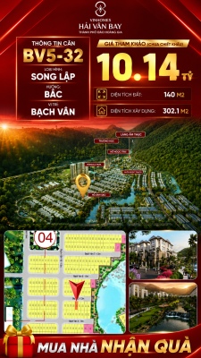 Bán Biệt Thự Song Lập BV5-32 Vinhomes Hải Vân Bay Giá 10,14 Tỷ