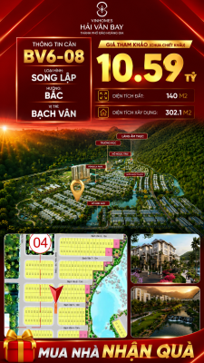 Bán Biệt Thự Song Lập BV6-08 Vinhomes Hải Vân Bay Giá 10,59 Tỷ
