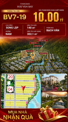 Bán Biệt Thự Song Lập BV7-19 Vinhomes Hải Vân Bay Giá 10 Tỷ
