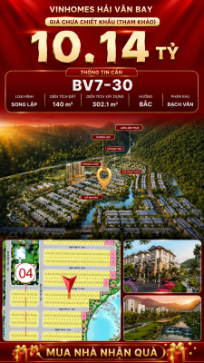 Bán Biệt Thự Song Lập BV7-30 Vinhomes Hải Vân Bay Giá 10,14 Tỷ