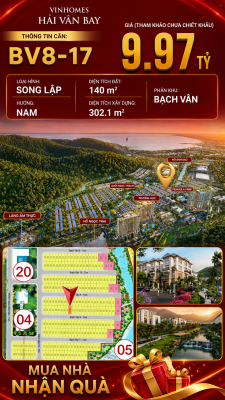Bán Biệt Thự Song Lập BV8-17 Vinhomes Hải Vân Bay Giá 9,97 Tỷ