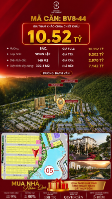 Bán Biệt Thự Song Lập BV8-44 Vinhomes Hải Vân Bay Giá 10,52 Tỷ