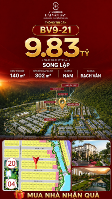 Bán Biệt Thự Song Lập BV9-21 Vinhomes Hải Vân Bay Giá 9,83 Tỷ