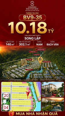 Bán Biệt Thự Song Lập BV9-35 Vinhomes Hải Vân Bay Giá 10,18 Tỷ