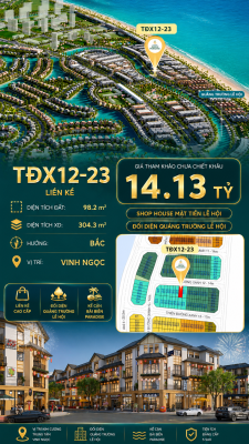 Nhà phố liền kề TĐ12-23 – Quảng trường Lễ hội giá tốt