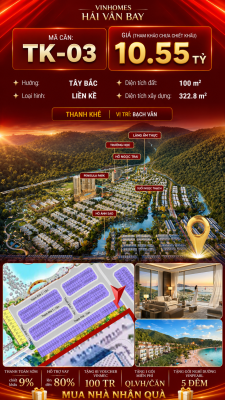 Nhà Liền Kề TK-03 Vinhomes Hải Vân Bay Giá 10,55 Tỷ