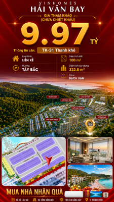 Nhà Liền Kề TK-31 Vinhomes Hải Vân Bay Giá 9,97 Tỷ