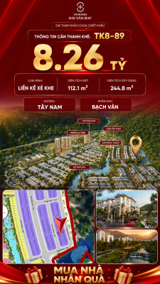 Nhà Liền Kề TK8-89 Vinhomes Hải Vân Bay Giá 8,26 Tỷ
