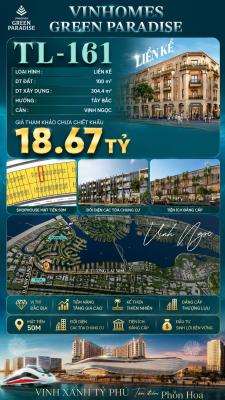 SHOPHOUSE TL-161 VINHOMES CẦN GIỜ KINH DOANH