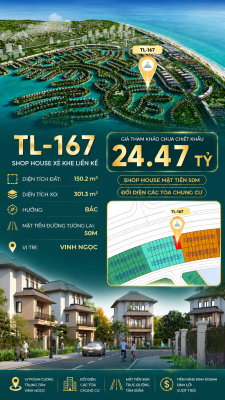 SHOPHOUSE TL-167 CĂN XẺ KHE KINH DOANH