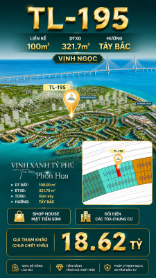 SHOPHOUSE HÓT TL-195 KINH DOANH MỌI NGÀNH NGHỀ