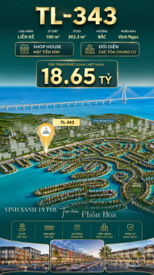 Shophouse TL-343 Vịnh Ngọc – đối diện chung cư KD