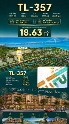Shophouse TL-357 Mặt Tiền 50m KINH DOANH TỐT