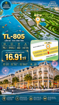 Shophouse TL-805 đường tương lai 50m Liền kề Giá 18.43 tỷ