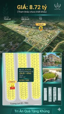 Nhà phố liền kề TL10-70 GLOBAL PARK Vinhomes Sài Gòn Park Giá 8.72 Tỷ